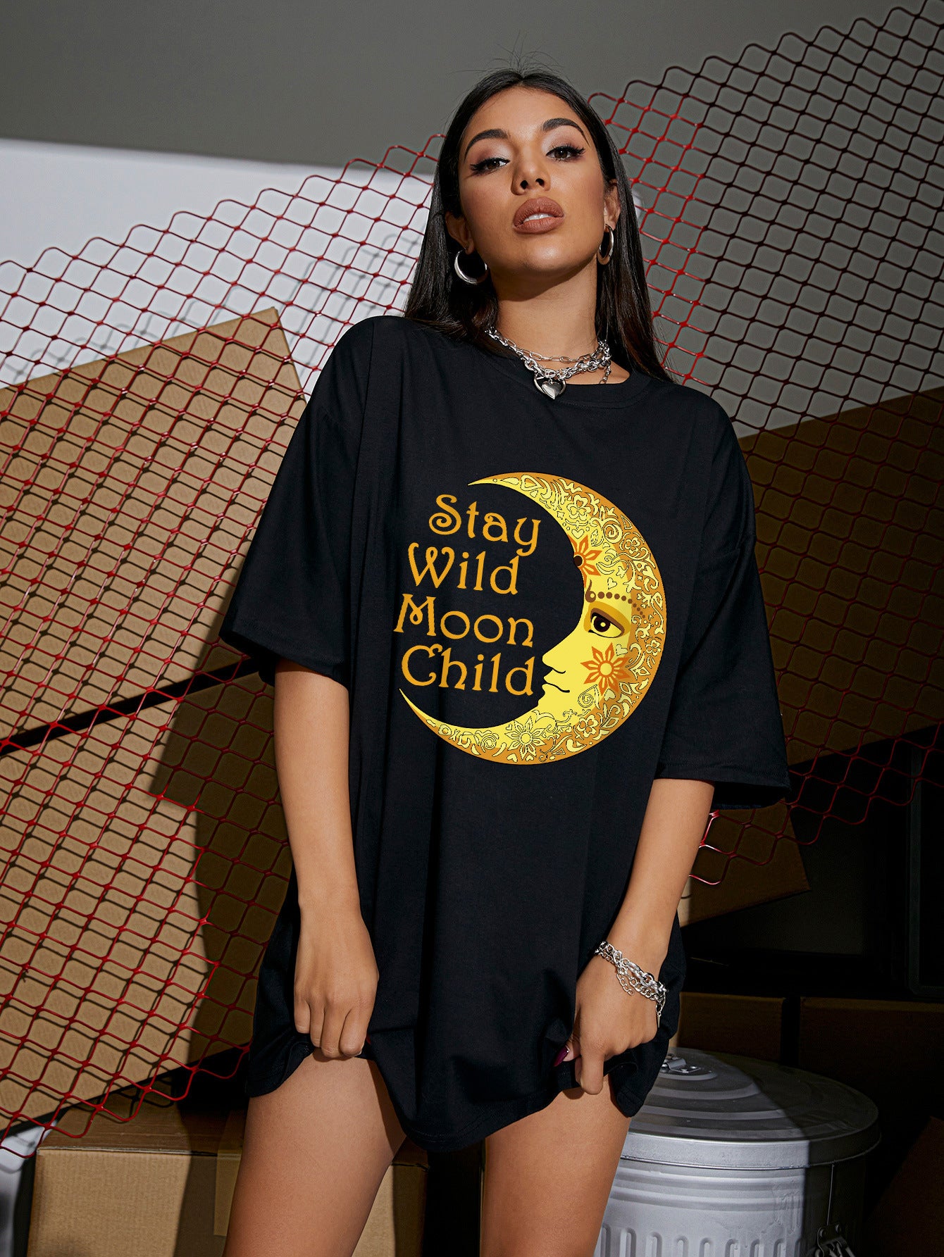 Women's Plus Size Mid-length Round Neck Short-sleeved T-shirt
