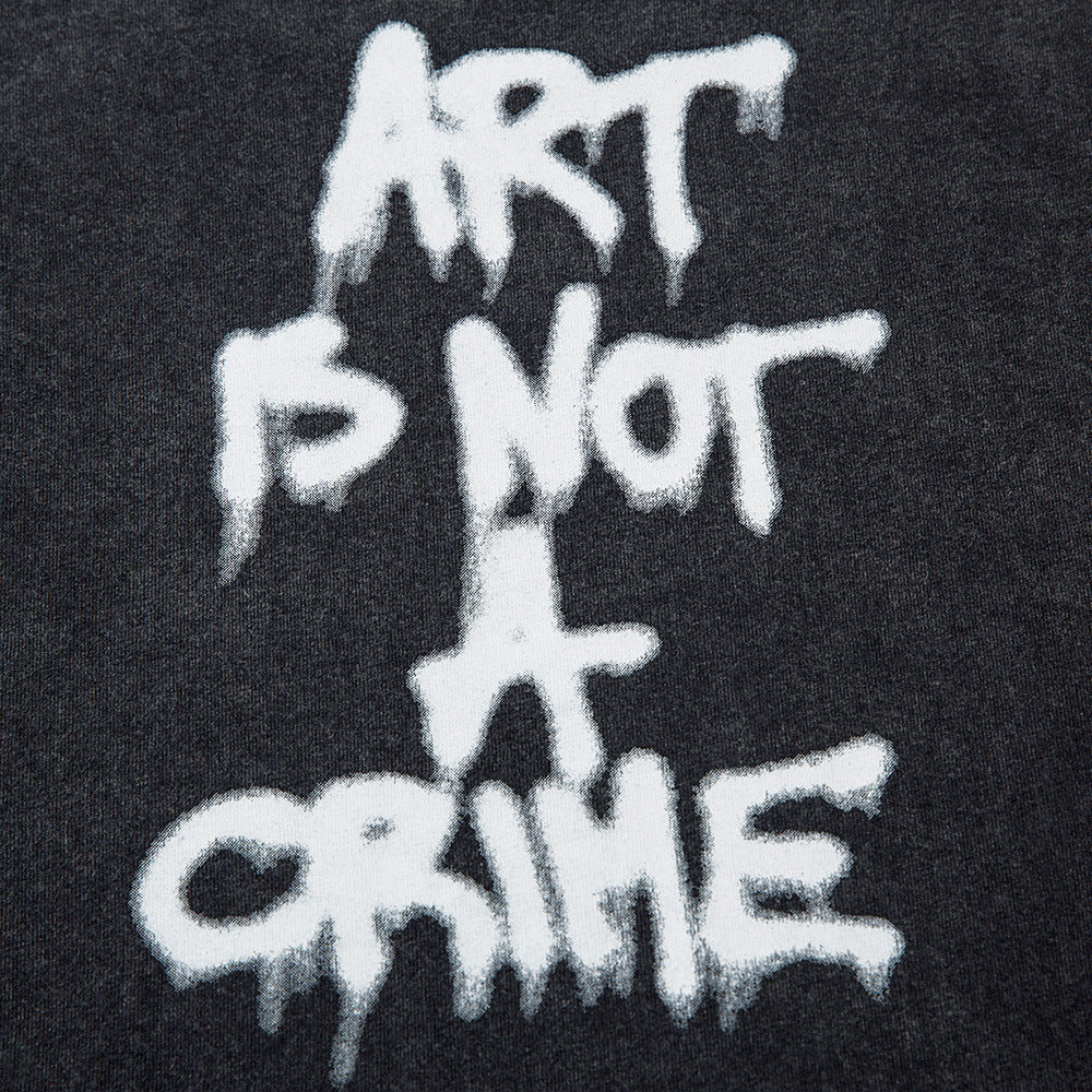 High Street Graffiti Letter Print Short-sleeve