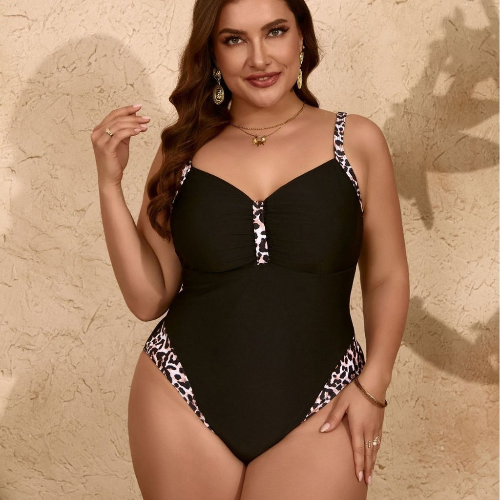 Fashion Sexy Leopard Print Color Matching Bikini Women's Hot Selling Sling