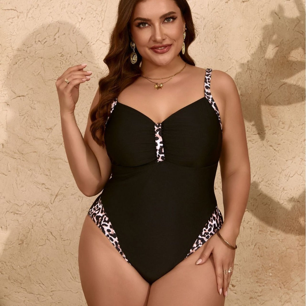 Fashion Sexy Leopard Print Color Matching Bikini Women's Hot Selling Sling