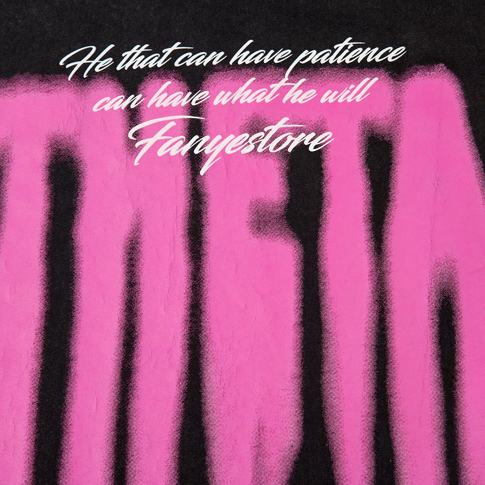 Niche High Street Graffiti Letter Short Sleeve