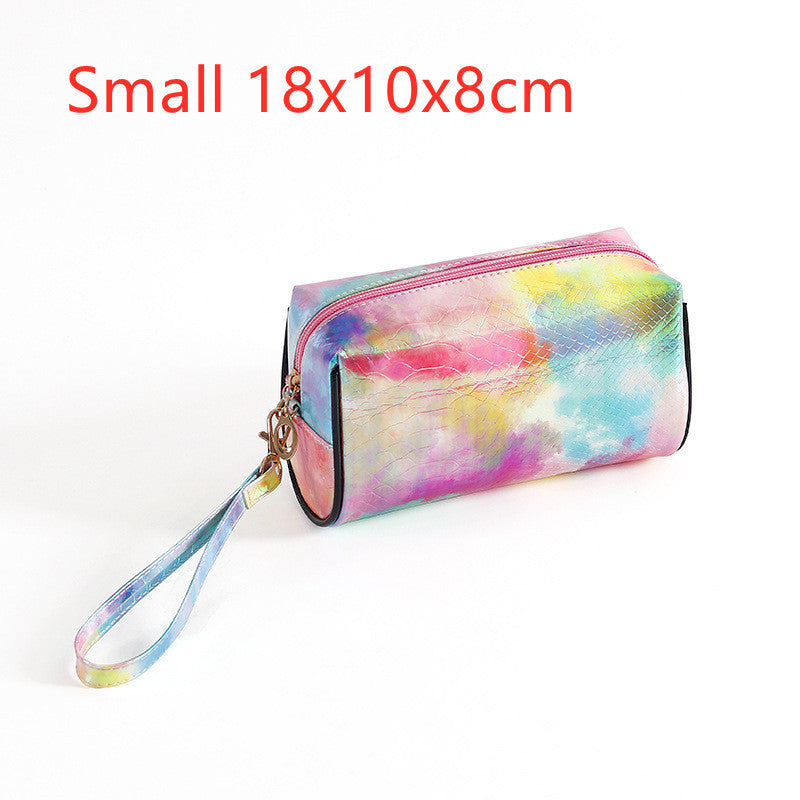 Ins New PU Cosmetic Bag Tie-dye Waterproof