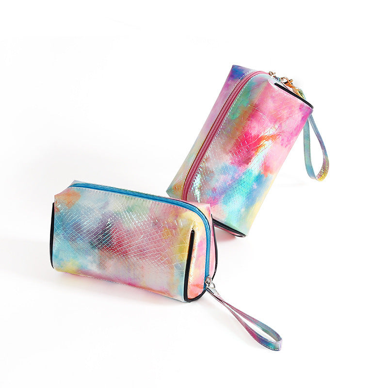 Ins New PU Cosmetic Bag Tie-dye Waterproof