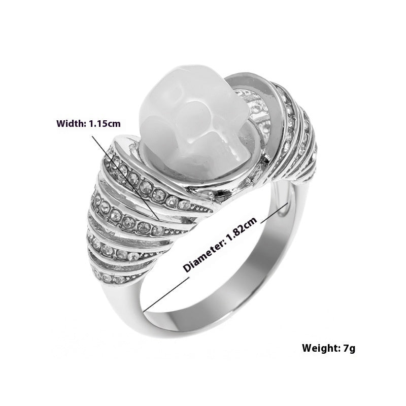 Diamond Skull Ring Punk Street