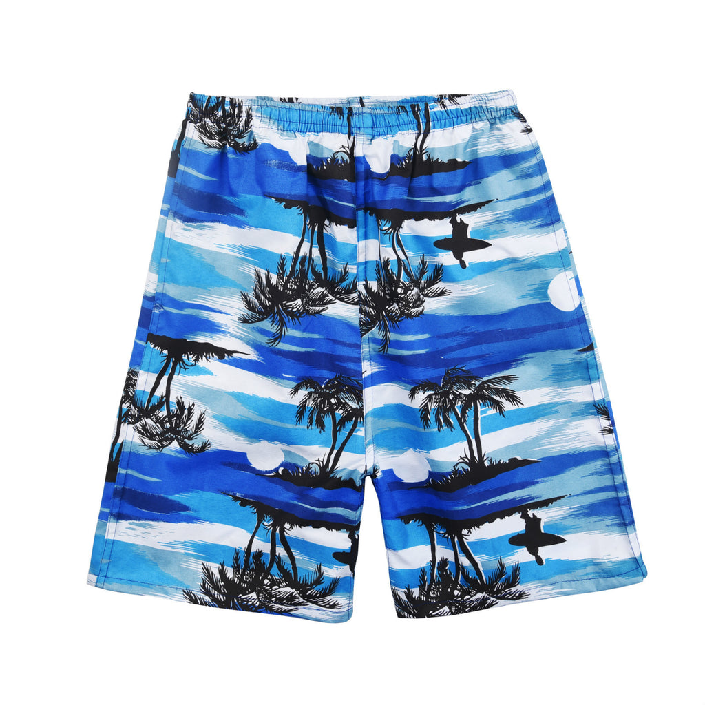 Fashion Men's Casual Printed Five-point Swimming Trunks