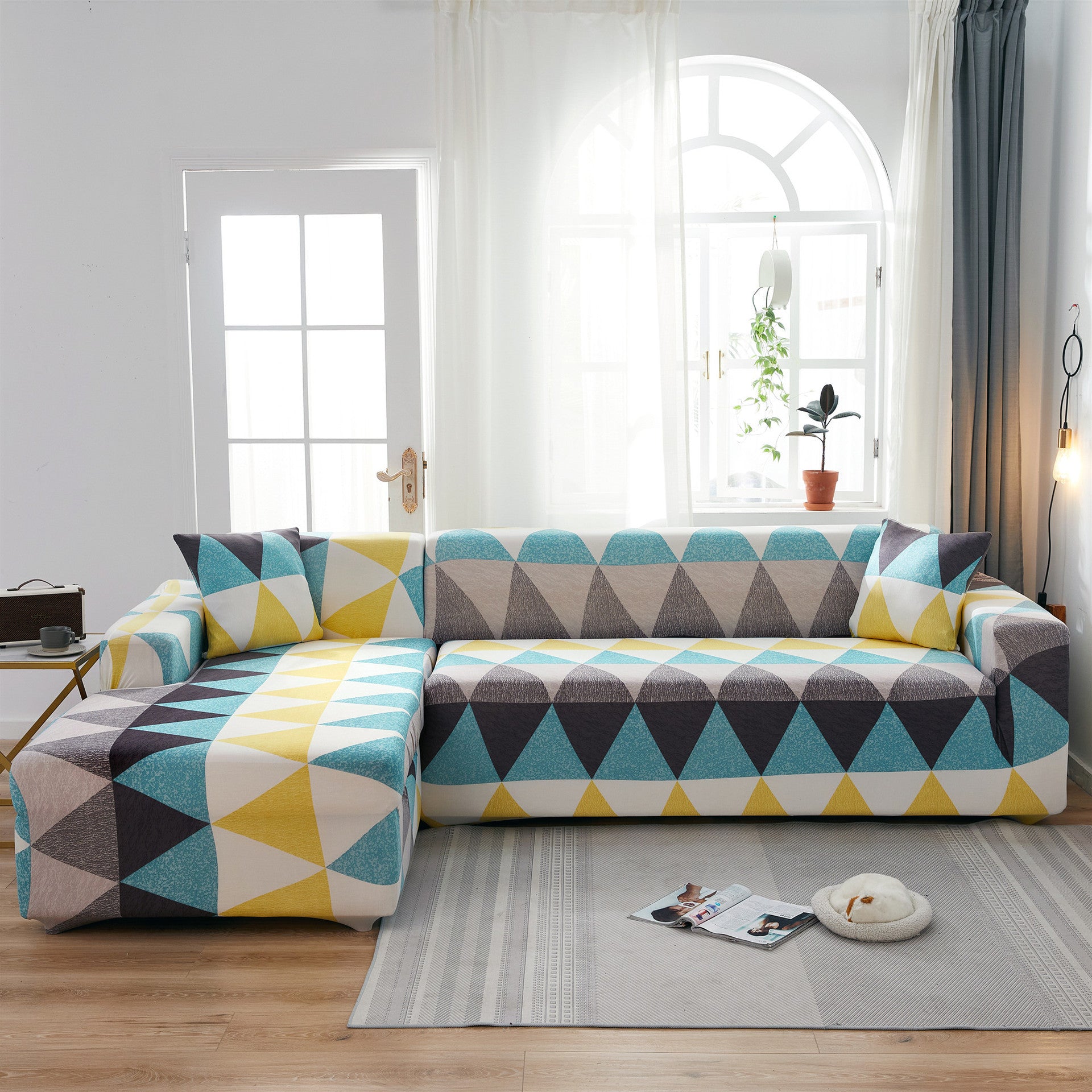 Milk Silk Printing Stretch Sofa Cover