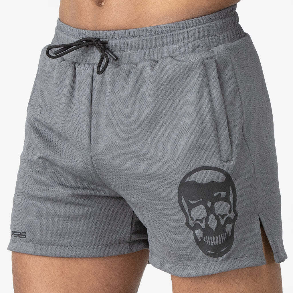 Men's Athletic Shorts Muscle Workout Training Mesh Breathable Slim Fit Below The Knee