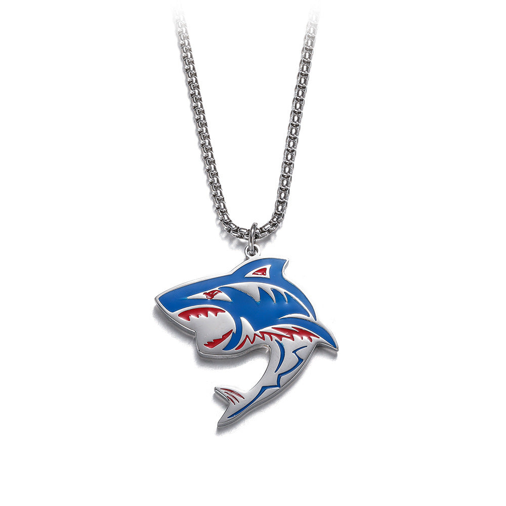 Hip Hop Shark Element Necklace Fashion