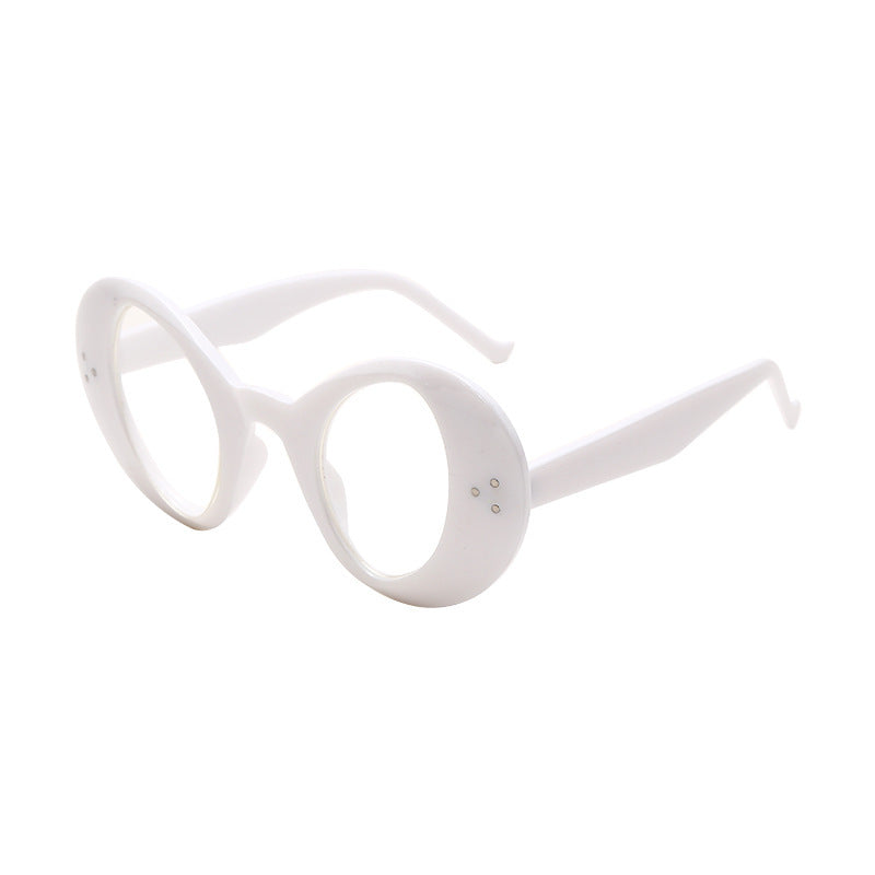 Ladies Funny Hip Hop Style White Glasses