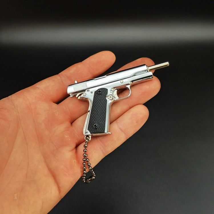Metal Gun Model Toy Key Chain
