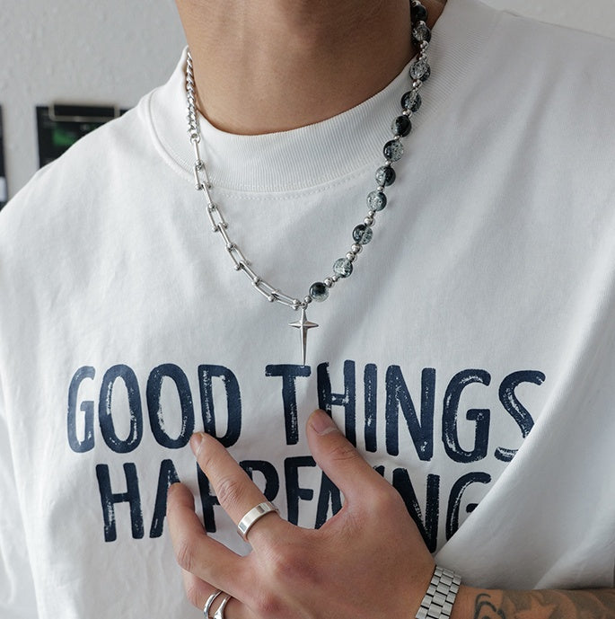 Splicing Beaded Necklace