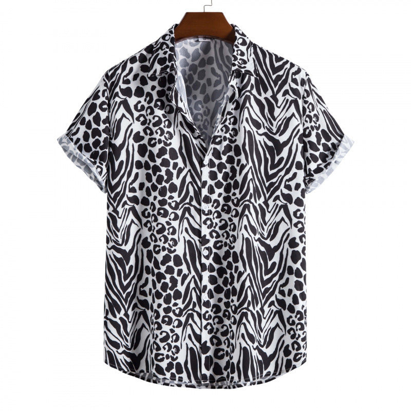 Summer New Plus Size Men's Casual Fashion 3D Digital Printing