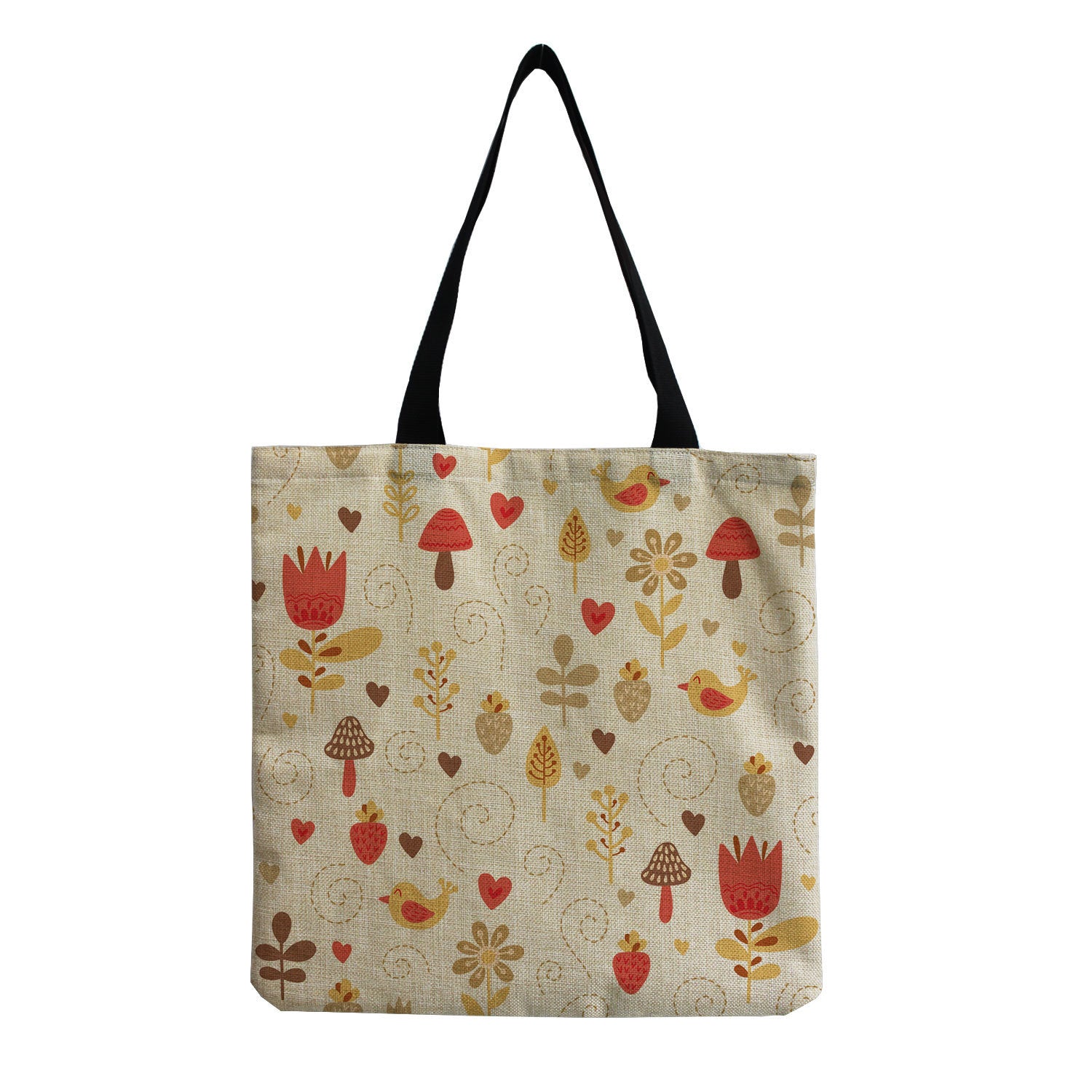 Cartoon Mushroom One-shoulder Portable Reusable Cute Mushroom