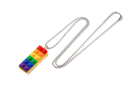 Hip Hop Street Rainbow Pendant Necklace