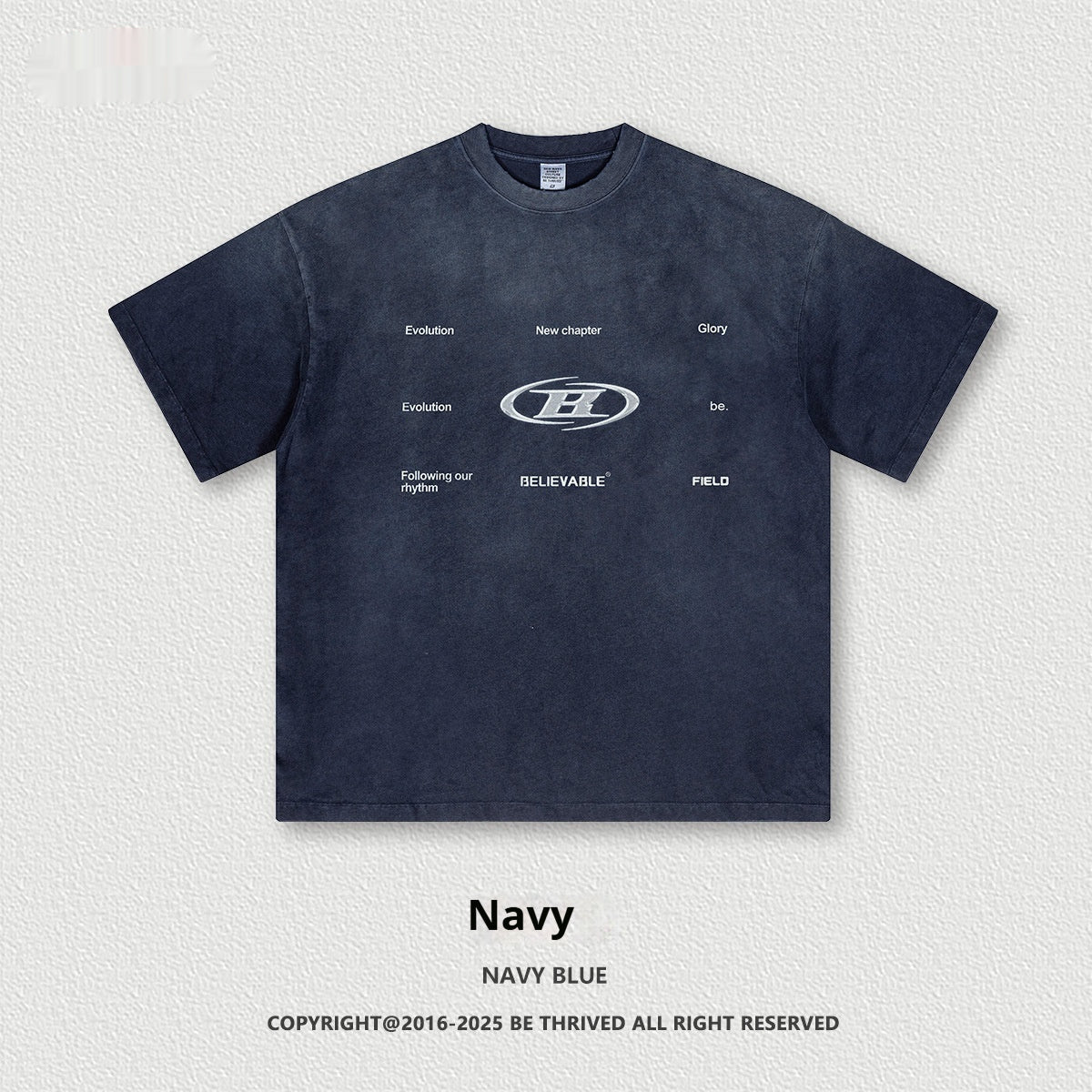 Retro Washed Round Neck Short Sleeve Men And Women